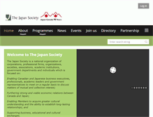 Tablet Screenshot of japansocietycanada.com